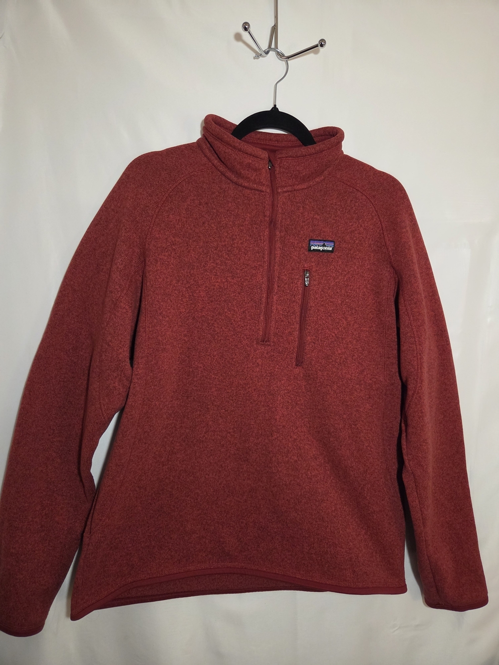 Patagonia Men Better Sweater 1/4 Zip Fleece L Wax Red